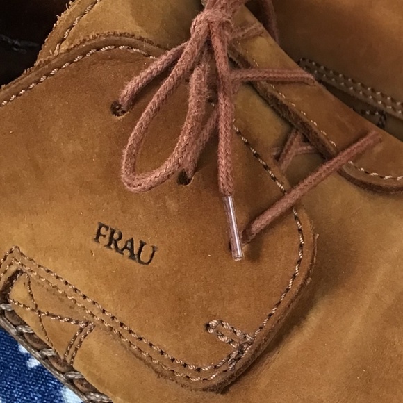 Frau Italian Leather Shoes Men’s Size 42 EU 8 1/2 US Brown Footwear Italy - Picture 3 of 15